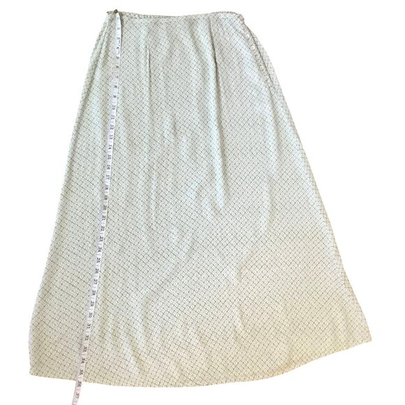 VTG PUTUMAYO Women Green White Side Button Maxi Skirt India Boho Cottagecore S - Picture 6 of 7